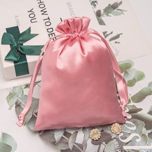 ถุงบรรจุภัณฑ์ผ้าซาตินสีชมพูกุหลาบนุ่มหรูหราแบบกําหนดเองบรรจุภัณฑ์ของขวัญกระเป๋าสตางค์พร้อมโลโก้ที่กําหนดเองนํามาใช้ใหม่ได้ - Product Image 2