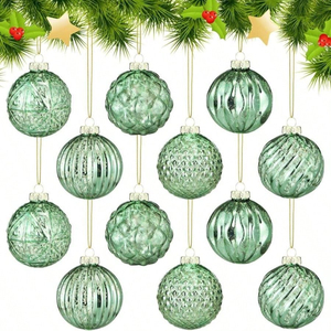 Handmade Luxury Glass Christmas Ball <b>Ornaments</b> Modern Christmas Tree Decorations Mercury Glass Hanging <b>Ornaments</b> Trees Xmas - Product Image 2