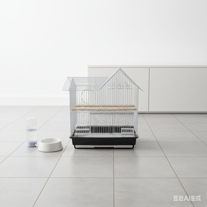 Jaula de Alambre Metálica Portátil, Transpirable y Resistente <span class=keywords><strong>para</strong></span> Pájaros, con Diseño Plegable y Patrón Sólido, <span class=keywords><strong>para</strong></span> <span class=keywords><strong>Canarios</strong></span> y Loros, en Caja - Product Image 4