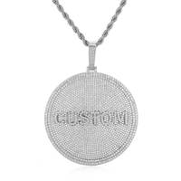 Pendentif lettre 80 mm en moissanite en argent 925, style hip-hop transfrontalier, avec chaîne torsadée, unisexe, inspiré des créateurs