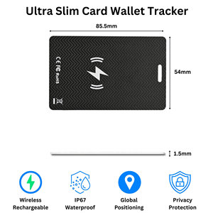 Localizzatore di Smart Card ricaricabile con dispositivo di localizzazione impermeabile per Tracker a portafoglio posizione di allarme compatibile con IOS "trova la mia carta" realizzata in plastica resistente - Product Image 6