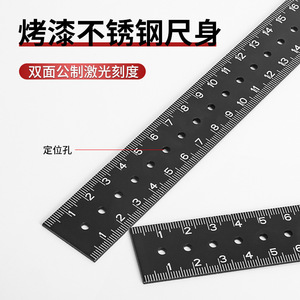 Steel Woodworking Positioning Ruler 30 Cm With 45 Degree 90 Degree Marking Limiter For Precision Measuring And Cutting - Product Image 5
