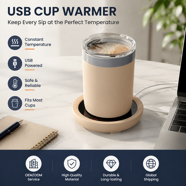 Hot Sale Coffee Water Milk Mug Warmer for Auto Shut Off USB Desk Electric Mug Warmer Intelligent Temperature Control Cup Warmer