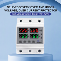 Protecteur de tension TOMZN 110V+110V+N, dispositif de protection contre les surtensions/sous-tensions, protection contre les surintensités, protection contre l'inéquilibre de tension, protection contre la mauvaise séquence de phases