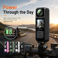 Mini caméra d'action 4K à double objectif avec WiFi, écran EIS pour Vlog, voyages, équitation et sports de plein air
