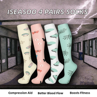 Chaussettes de compression en tricot pour femmes |   Soutien respirant pour la course à pied, l'athlétisme et les voyages |   Vente en gros OEM
