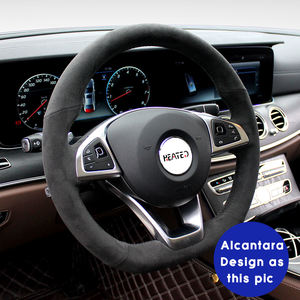 Accessoires d'intérieur automobile Housse de volant pour Mercedes Benz AMG GT C190 R190 <span class=keywords><strong>A45</strong></span> W176 Enveloppe de volant en alcantara - Product Image 1