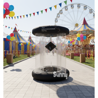 Tente gonflable portable en gros, cabine publicitaire attrape-argent avec couleur personnalisée
