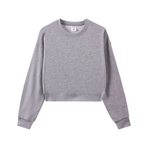 <span class=keywords><strong>Pull</strong></span> court poids lourd 330GSM France Terry col rond goutte épaule haut offres DTF DTG imprimer sweat court <span class=keywords><strong>femme</strong></span> - Product Image 6