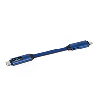 Nuevo Cable de Carga Rápida 5A 3 en 1 con Pantalla LED, Llavero con Cable USB-C de Carga Rápida, Cable USB Magnético Corto para Computadora, Cobre Puro