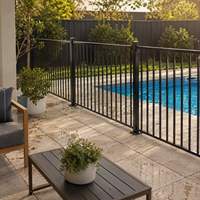 Valla de Seguridad para Piscina de Aleación de Aluminio, Tamaño y Altura Personalizables, Barrera Removible para Piscina Exterior, Precio de Fábrica