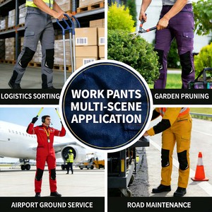 Pantalons <span class=keywords><strong>de</strong></span> <span class=keywords><strong>travail</strong></span> pour hommes sur mesure, multi-poches, avec logo imprimé, extensibles et respirants, pour la construction - Product Image 4
