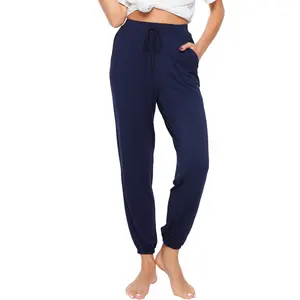 Custom Bamboo Pijamas Pants Loungewear Women Sets Modal Viscose Knitted Unisex