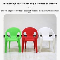 Chaise de salle à manger en plastique épaissie, écologique, moderne et minimaliste, avec accoudoirs, pour hôtels, restaurants, extérieur, stands de restauration et festivals de bière