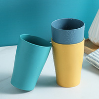 Vente en gros de gobelets en PP réutilisables de 12 oz (350 ml) personnalisés, bouteilles d'eau écologiques, finition mate, mignons, pour le camping, échantillon gratuit, 2 pièces