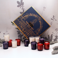 Luxuriöser Weihnachts-Adventskalender Duftende Sojawachs-Kerzen Geschenkset 12 Stück Aromatische Raumduft-Feiertagsdekoration Box