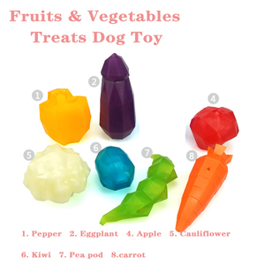 Factory Customization <strong>New</strong> TPR Vegetable and Fruit <strong>Dog</strong> Treat Dispensing Chew Toy Durable Interactive Toys - Product Image 2