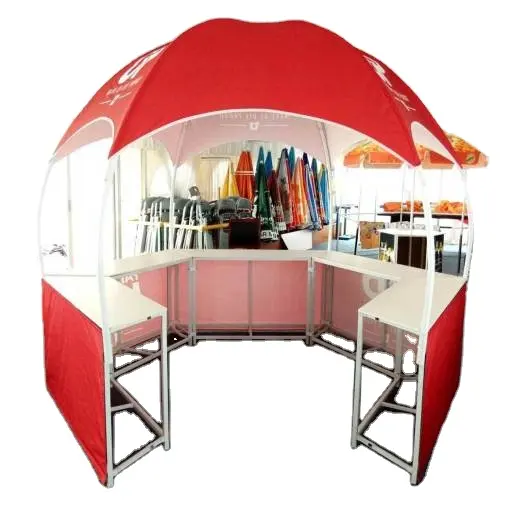 2020 Custom Branding Geodesic Dome Dilipat Booth Kiosk Tent