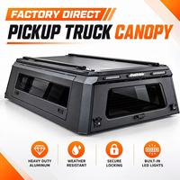 Capot de camion en aluminium pour Ford F150 avec toit rigide étanche verrouillable pour lit de 5,5 pi/6,5 pi, fenêtres latérales coulissantes et barres de toit