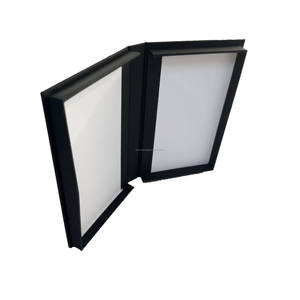 Boîte cadeau en papier <span class=keywords><strong>noir</strong></span> et blanc personnalisée pour portefeuille pour hommes, ensembles <span class=keywords><strong>ceinture</strong></span> gaufrée revêtue d'UV avec emballage de cadre photo laminé mat - Product Image 3