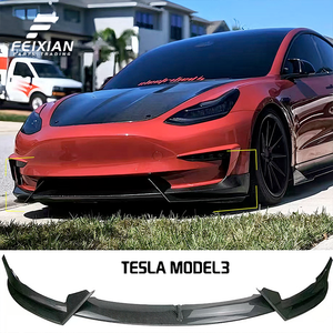 Prix de gros pour <span class=keywords><strong>Tesla</strong></span> <span class=keywords><strong>MODEL</strong></span> <span class=keywords><strong>3</strong></span> Y 2016-2023 Style AD Sans perçage Lame avant séparatrice Aileron de tuning à visser Universel FEIXIAN - Product Image 4