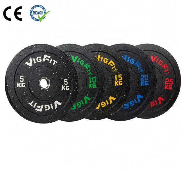 VIGFIT Wholesale Gym Fitness Equipment Rubber Bumper Weight Plates