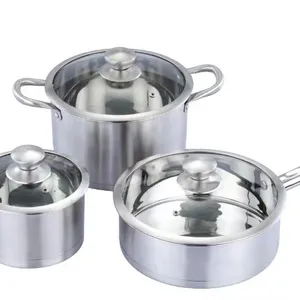 New Chất lượng cao 3 miếng không dính chết đúc gang nhà bếp nấu ăn nồi Frying Pan soong Cookware sets Bộ