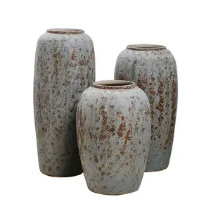 Antico artificiale retrò fiori vaso set pittura disegni ceramica home decor vaso