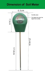 Điện tử PH đất Meter <span class=keywords><strong>Tester</strong></span> với đa cấp hiển thị độ ẩm Meter cho đất 1 năm bảo hành - Product Image 3