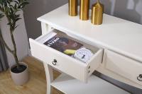 Table console moderne à 2 tiroirs en bois MDF Tables de salon Meubles en gros Table console en bois blanc avec tiroirs