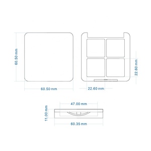 Paleta de sombras de ojos de plástico con logotipo personalizado transparente de alta calidad al por mayor - Product Image 6