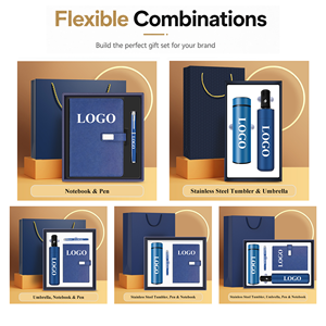 Set de Regalo Promocional con Logotipo Personalizado, Cuaderno A5 de Cuero PU, Bolígrafo y Termo, para Oficina, Kit de Bienvenida Empresarial - Product Image 2