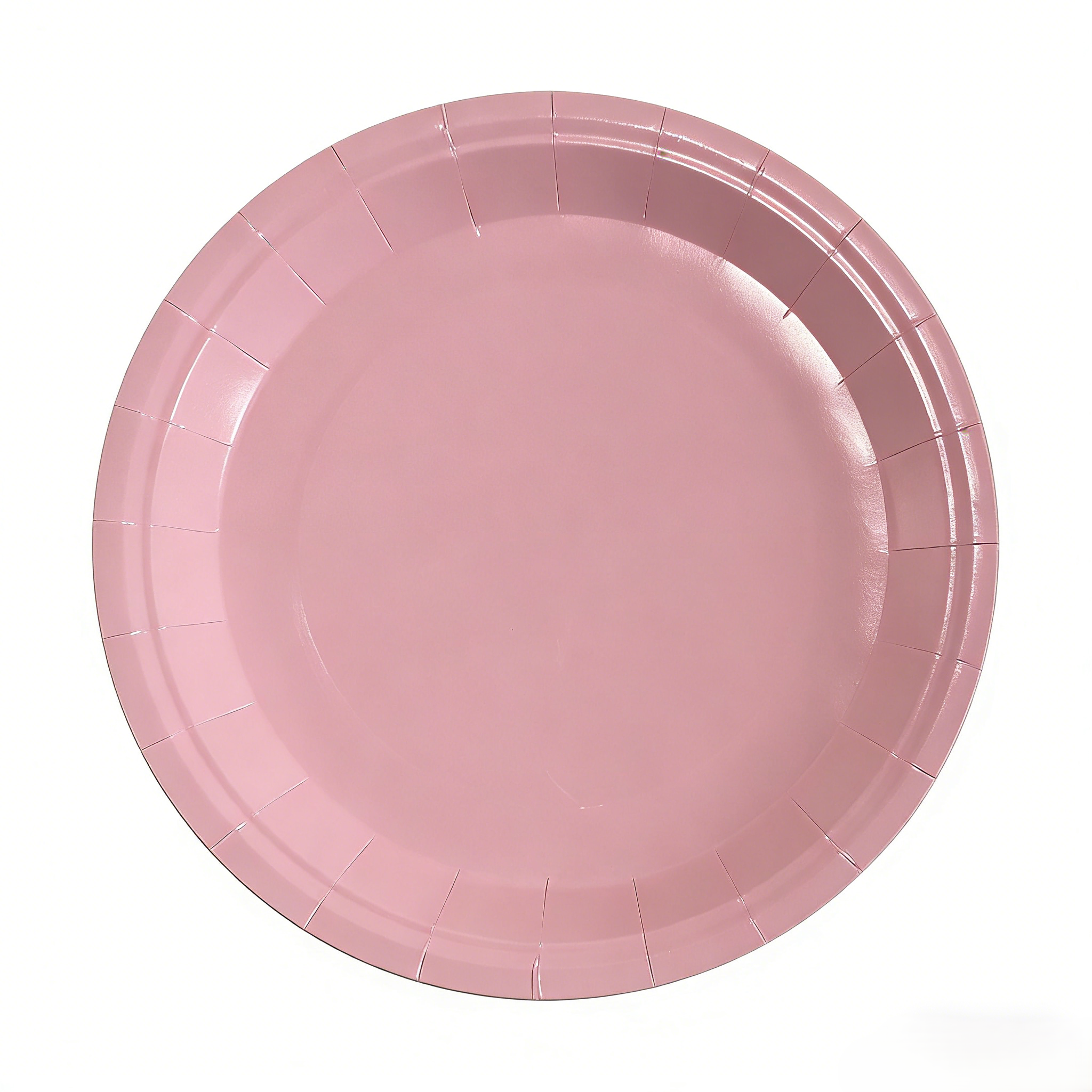 จานกระดาษ 9 นิ้ว*10 ชิ้น*สีชมพู