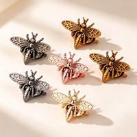 Fermoir de sac en métal en forme d'abeille avec cadenas à combinaison, style luxe rétro, pour sacs en cuir, sacs à main, pochettes et accessoires de bricolage