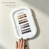 Kit de vernis gel UV œil de chat ambre 32 couleurs, flacon 15ml, écologique, pour nail art, durcissement LED en 60s, facile à retirer, pour professionnels