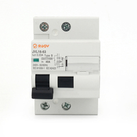 Disjoncteur différentiel miniature JVL16-63-B 2P AC 240V, étanche à la poussière et aux fuites, isolable, montage modulaire