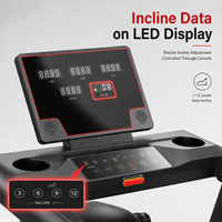 Caminadora Plegable con Inclinación Automática y Ajuste de 1 a 12 Niveles, Máquina Eléctrica para Correr en Casa para Ejercicios Cardiovasculares