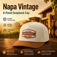 Topi Snapback Katun Twill Gaya Vintage Logo Bordir Kustom 6-Panel Pinggiran Melengkung Hadiah Perusahaan Pernikahan Winery Perlengkapan Kepala