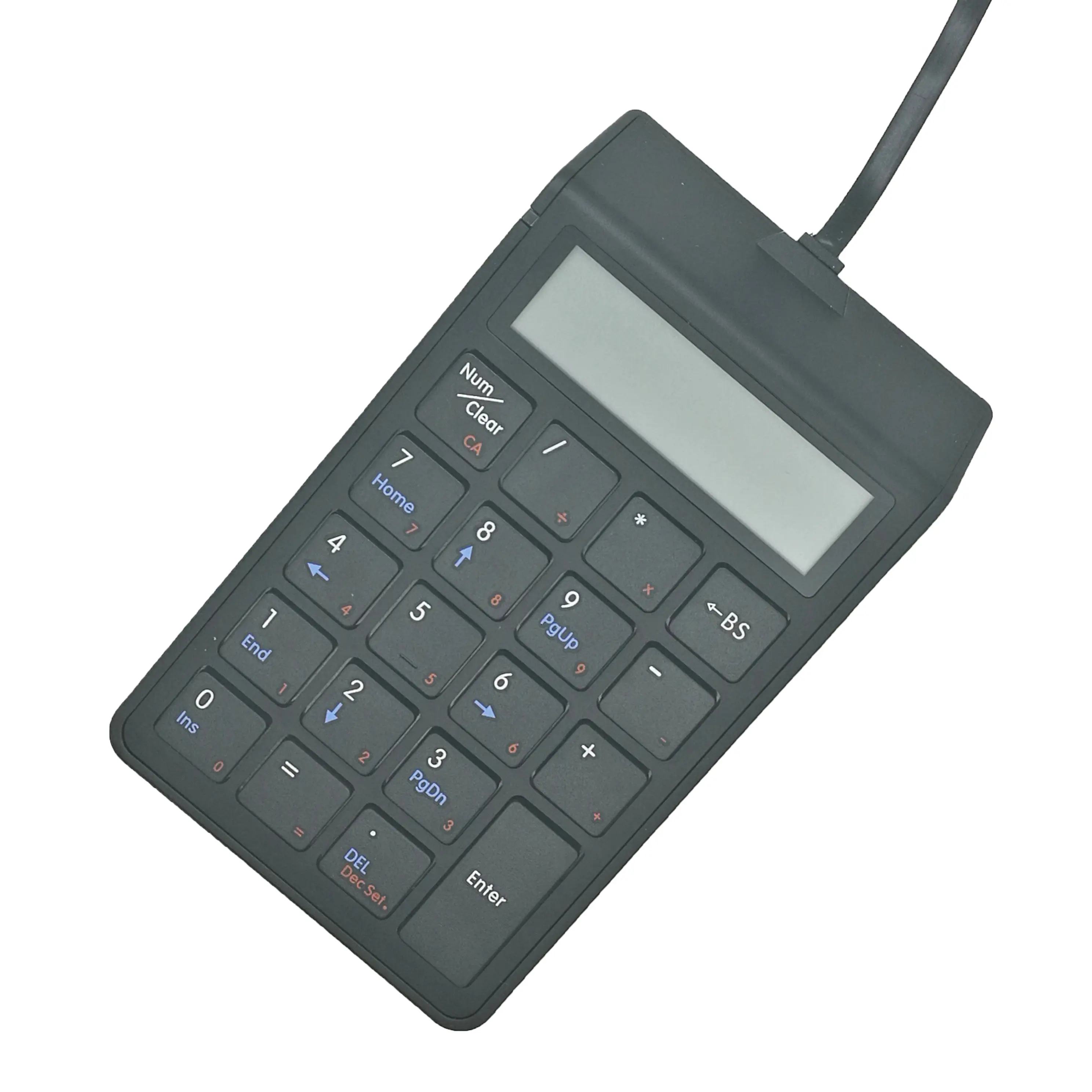 Mini numériseur filaire compact personnalisé à LED, clavier numérique à 19 touches, calculatrice comptable, clavier de terminal de point de vente