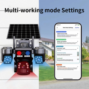 Caméras de surveillance de sécurité sans fil Yoosee 4 objectifs 3 écrans IA 30MP 4G avec carte SIM, alimentées par énergie solaire, PTZ IP Wifi pour extérieur - Product Image 4