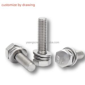 Écrous et boulons hexagonaux en acier inoxydable sur mesure de qualité 8 M6 M8 M10 16 mm Nolt et Nut DIN 933 A2-70 A4-80 Boulon écrou et fixation - Product Image 2