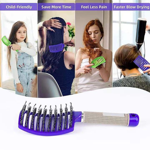 Peine para el Cabello YL-016 - Cepillo para Peinar, en Forma de Arco, Transpirable, de Secado Rápido, Almohadilla de Nailon Duradera, Masaje Compacto - Product Image 6