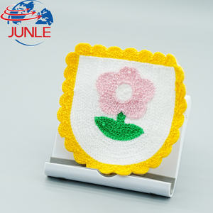 แผ่นถักสำหรับเสื้อผ้าแผ่นผ้าสำหรับเย็บปักลายดอกไม้โครเชต์ทำด้วยมือ - Product Image 3