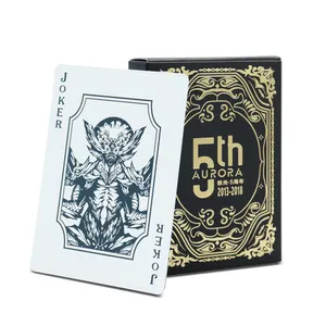 Design Poker Card Factory Accept Printed Custom Logo Waterproof Poker Pvc Card Printing Design High Quality Gold Coated Playing Cards