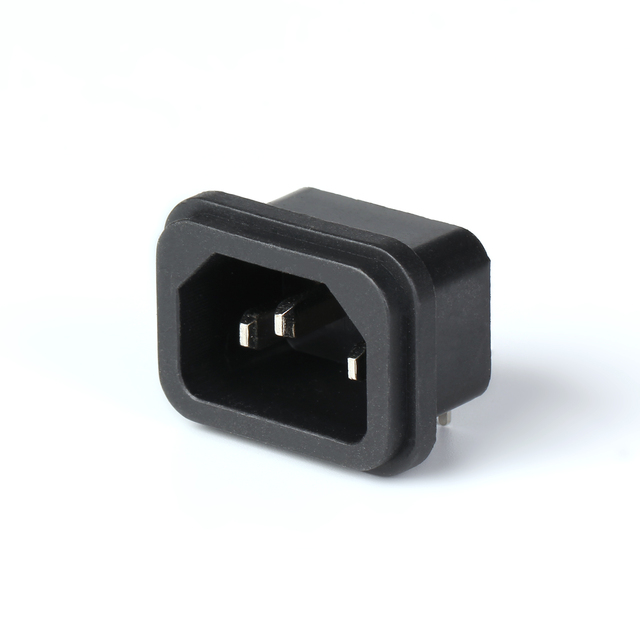 LZ-14-8P Hot Selling Power Connector Plug Panel Mounted Power Inlet Sockets Connectors 3P IEC 320 C14 Male AC 250V 10A Black