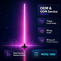 Lampe sur pied LED multicolore à changement de couleur RGB, moderne, fabriquée au Vietnam, lampe d'angle intelligente Wifi