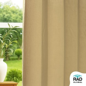Buy <b>Tan</b> Water Repellent Premium Outdoor Curtains with Warm Neutral Elegance for Modern Patios Balconies and Garden Retreats - Product Image 4