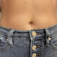 Bijoux de mode 316l en acier chirurgical Zircon en forme de T, anneaux de nombril pour femme et homme Ombligo CZ en forme de T Piercing du ventre