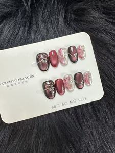 <span class=keywords><strong>Uñas</strong></span> Postizas de Mármol Rosa Hechas a Mano al por Mayor, <span class=keywords><strong>Uñas</strong></span> Personalizadas Reutilizables con <span class=keywords><strong>Flores</strong></span> 3D y Lámina Dorada, Cortas y Cuadradas, <span class=keywords><strong>para</strong></span> Suministros de Salón de <span class=keywords><strong>Uñas</strong></span> - Product Image 2
