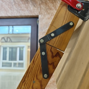 <span class=keywords><strong>Escalera</strong></span> Plegable Retráctil de <span class=keywords><strong>Madera</strong></span> Maciza de Diseño Moderno con Barandilla para Uso en Exteriores para Villa - Product Image 4